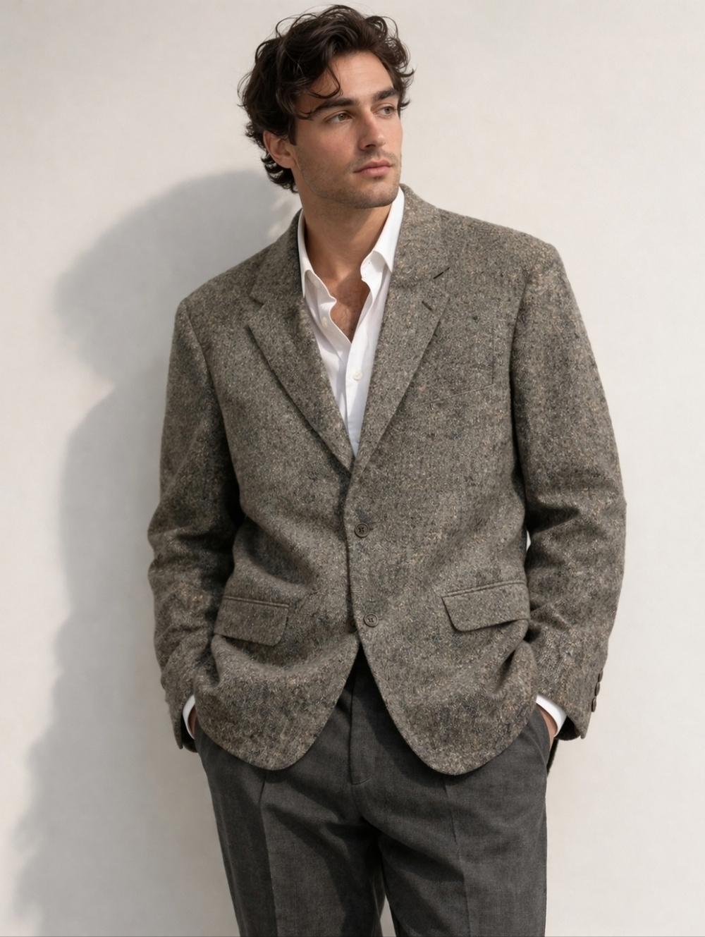 Chereskin Camel Hair Blend Brown Tweed Blazer Sportscoat – Size 42R